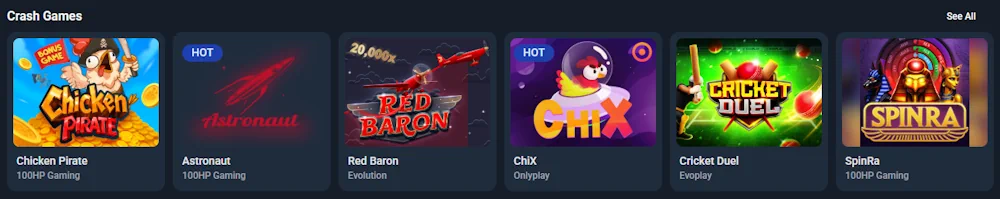 CasinoMega Crash Gry